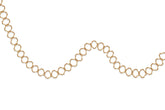 Gold filled clover chain on a white background